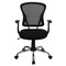 Emma and Oliver Mid-Back Mesh Swivel Task Office Chair with Chrome Base and Arms
